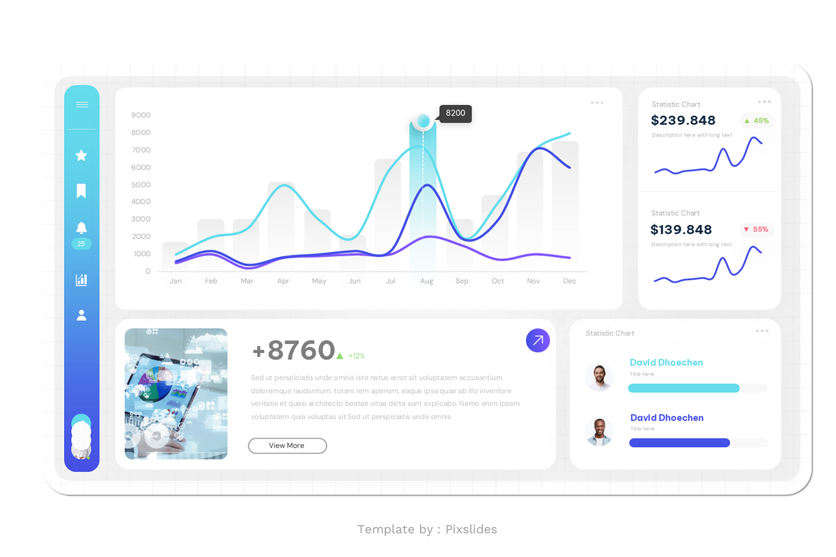 Data Statistics PowerPoint, a Presentation Template by Pixslides (Photo 5 of 7)