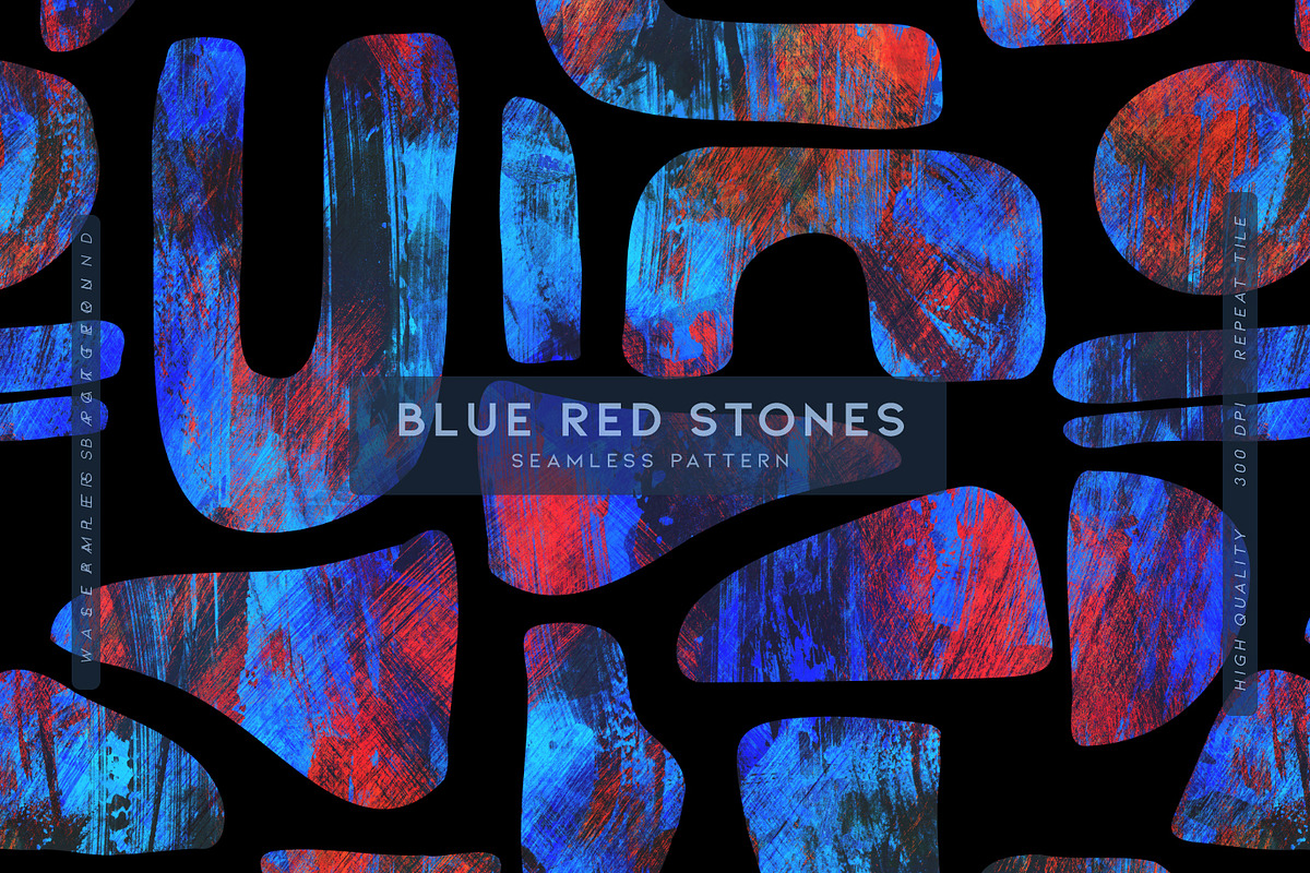 Blue Red Stones, a Wallpaper Graphic by MalyskaStudio (Photo 1 of 11)