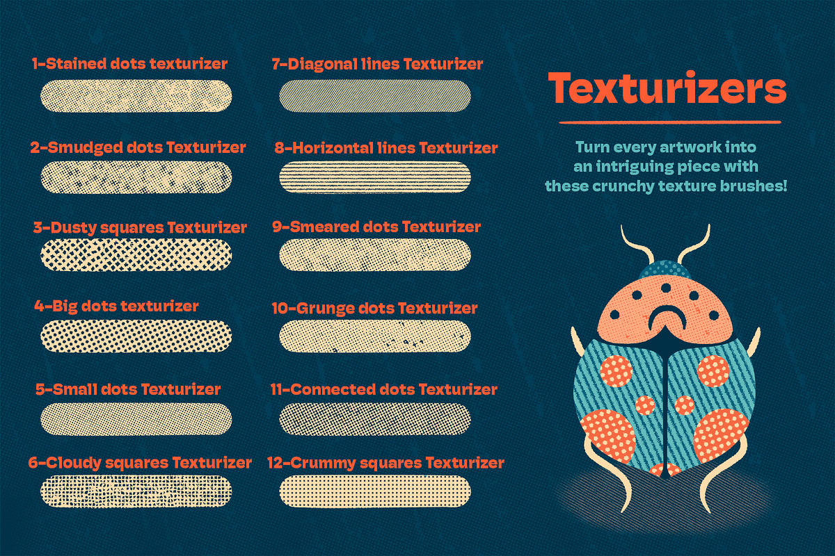 Dirty Halftones Brush Set, a Brush Add-On by Shoutbam (Photo 6 of 11)