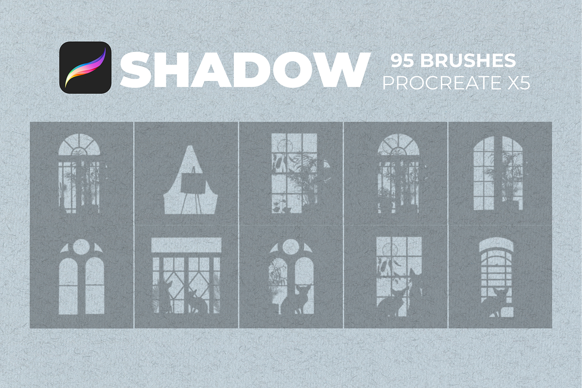95 Shadows for PROCREATE, a Brush Add-On by Graphics Resources (Photo 12 of 13)
