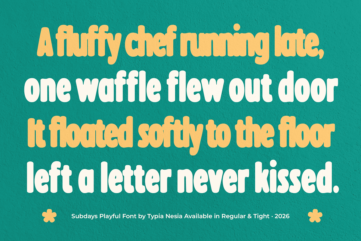 Subdays – Playful Retro Sans Font, a Sans Serif Font by Typia Nesia (Photo 10 of 10)