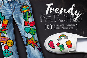 Trendy Patches: vintage 90's set!