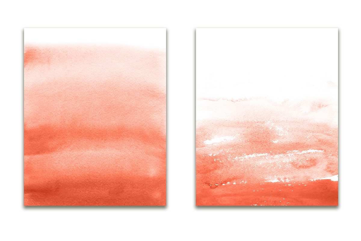 Coral ombre watercolor, a Texture Graphic by GraphicRain (Photo 4 of 5)
