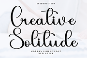 Creative Solitude, a Handwritten Font by InermediaSTUDIO (Thumbnail 1 of 7)