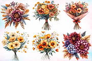 Autumn Wedding Flowers Bouquet, a Seasonal Illustration by Canvas Craft (Thumbnail 2 of 7)