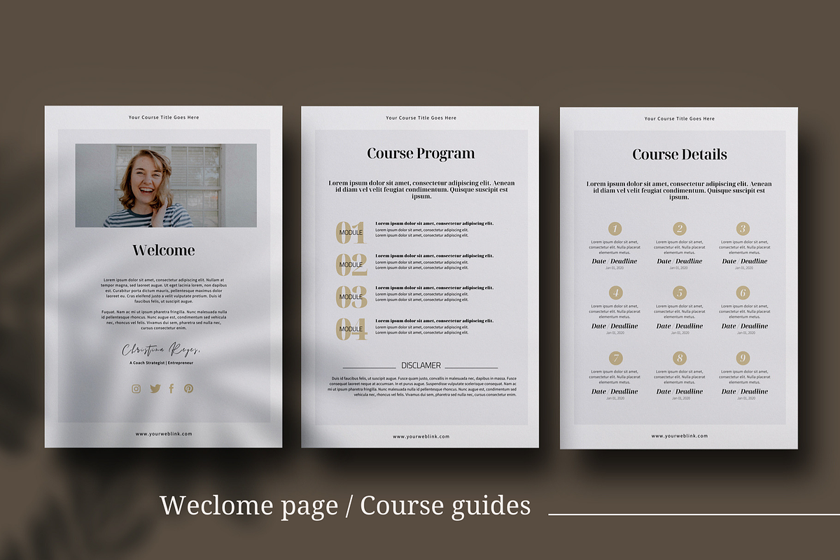 eCourse Workbook Canva template, a Magazine Template by 3.14&Co (Photo 5 of 12)