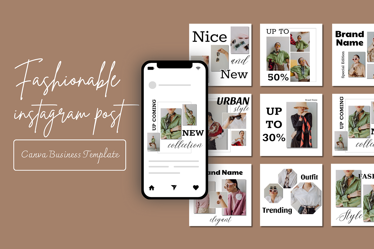 Fashionable Canva IG templates, a Social Media Template by Sparklingdesign4 (Photo 2 of 8)