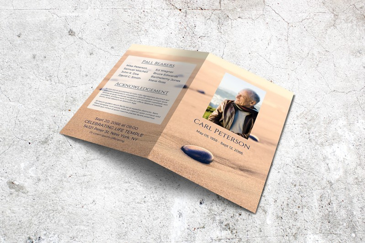 Memorial Program | Sand & Stone, a Brochure Template by Final Tribute (Photo 5 of 5)