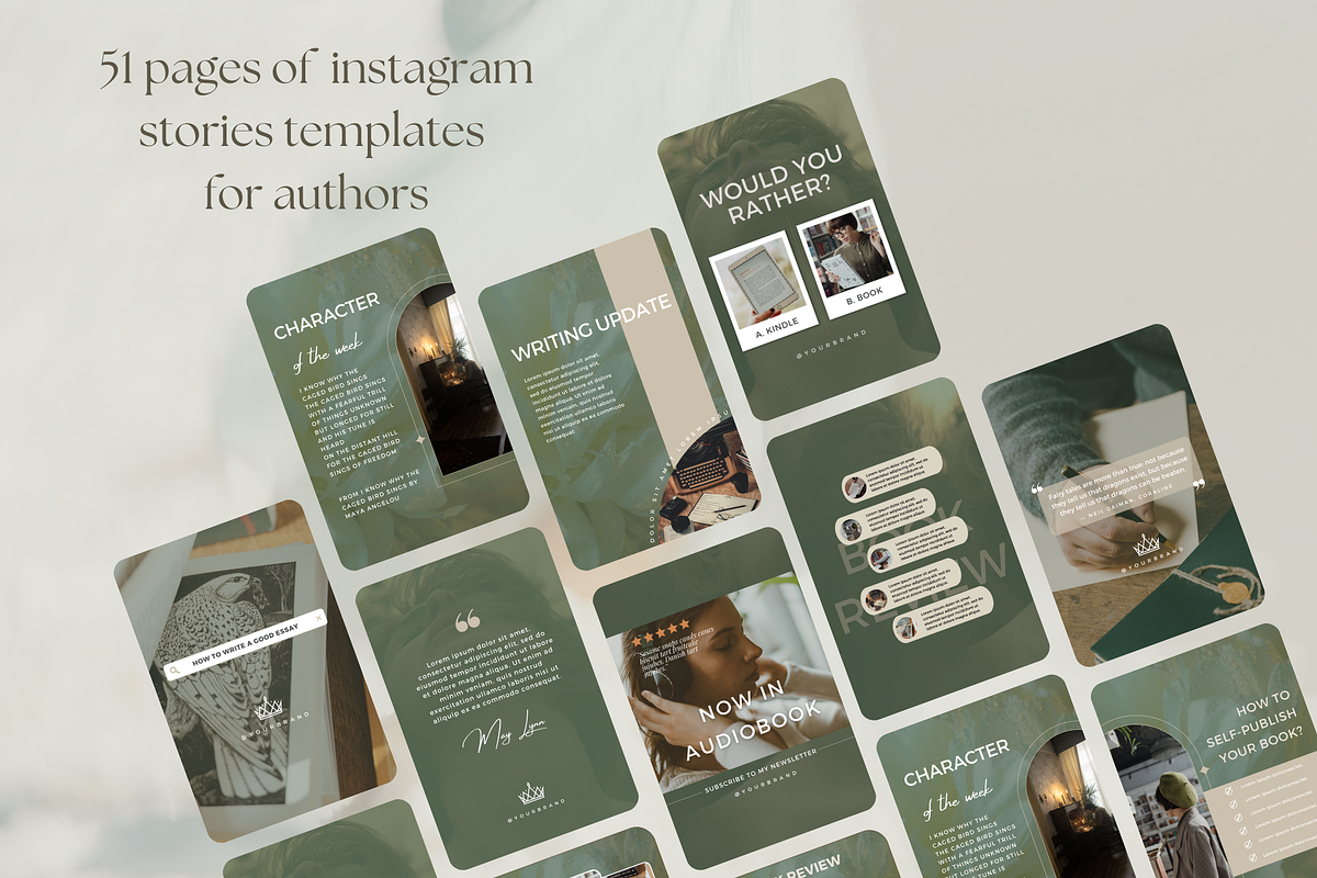 Author instagram story post template, a Social Media Template by Petite Zakka Boutique (Photo 2 of 6)