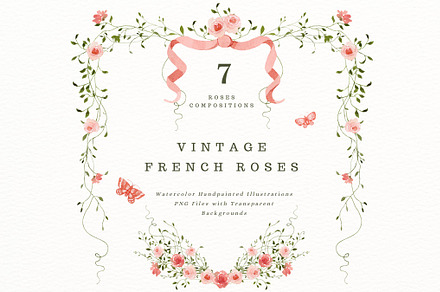 French roses with butterflies, a Decorative Illustration by AnnelyBlooms