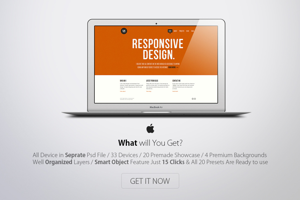 Apple Responsive Screen Mockups, an iPhone Mockup by Graphicon (Photo 3 of 5)