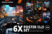 Cyberpunk Vehicle Interior Poster, a Background Graphic by Other Side Art (Thumbnail 1 of 5)
