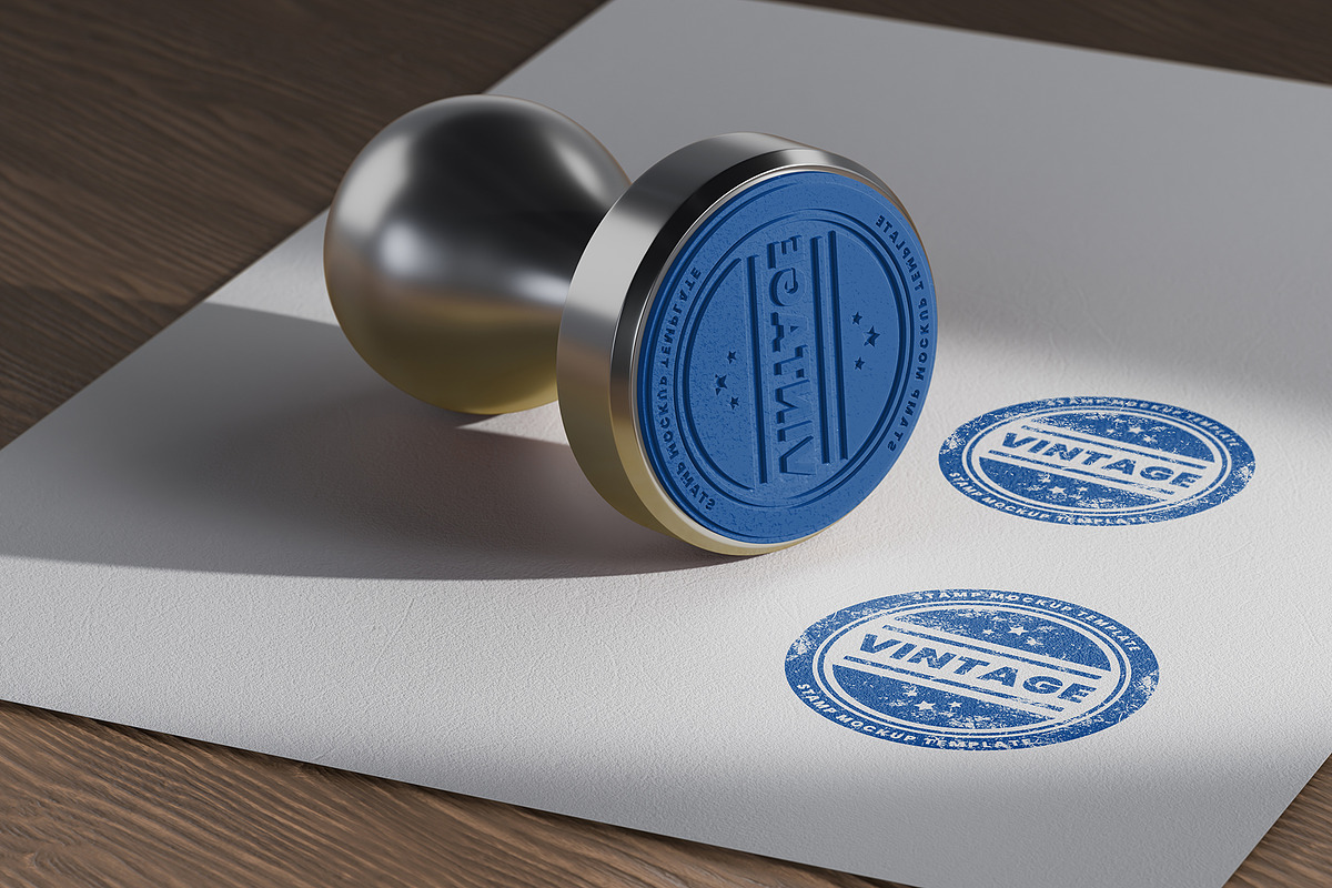 Stamp on Paper Mockup, an Advertising Mockup by Artnivora.Std (Photo 1 of 4)