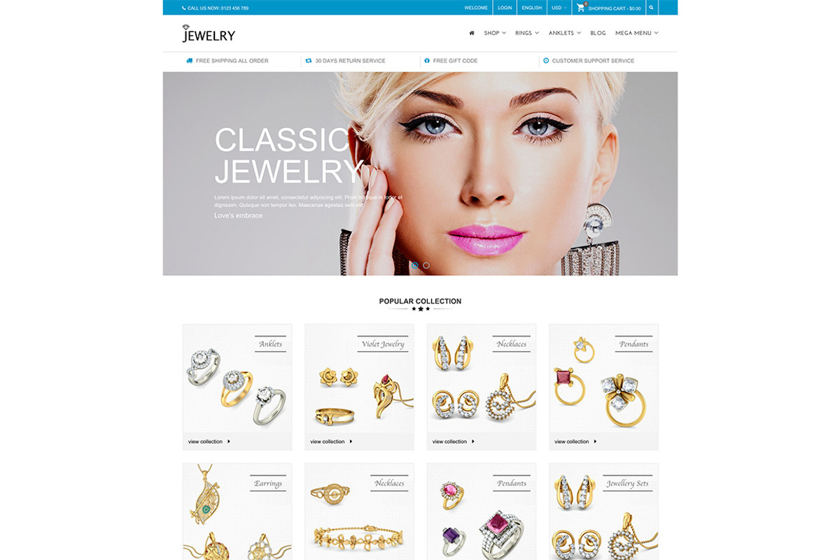 Jewelry-Responsive Prestashop Theme, a Templates & Theme by neutrontheme (Photo 2 of 6)