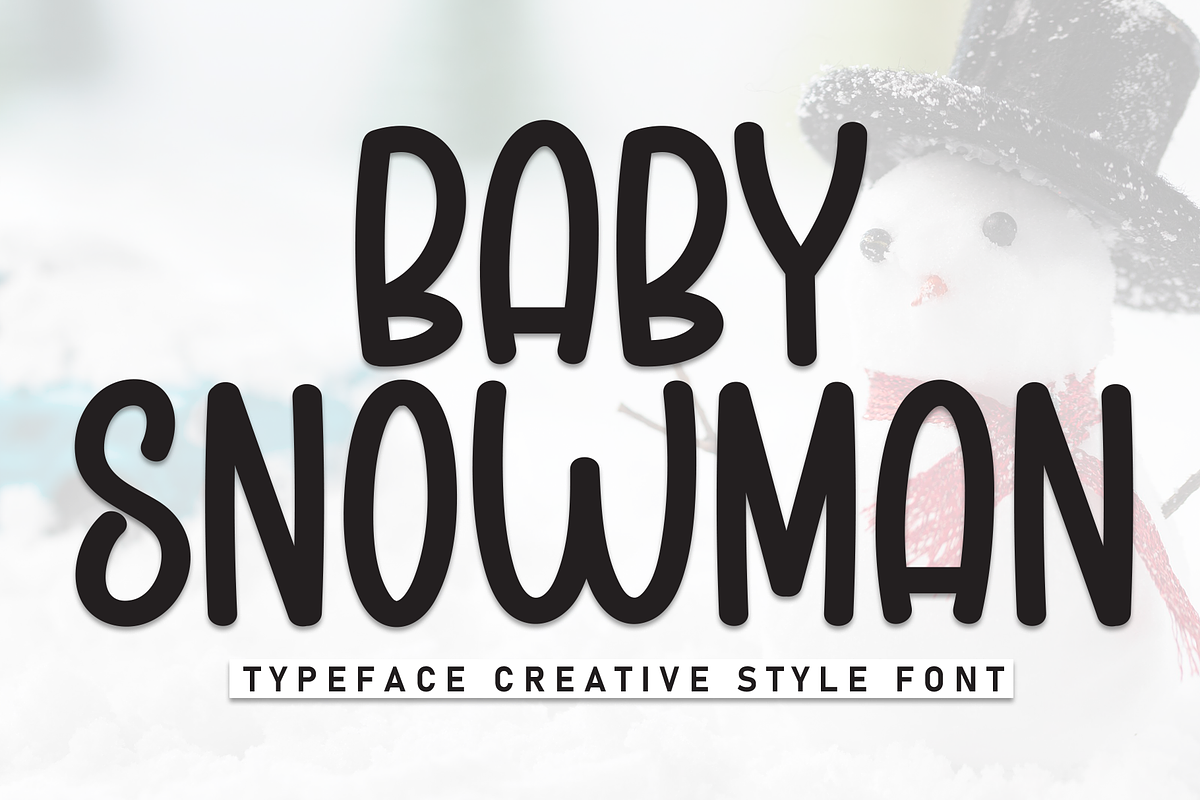 Baby Snowman | Script Font, a Script Font by Scratchones (Photo 1 of 8)