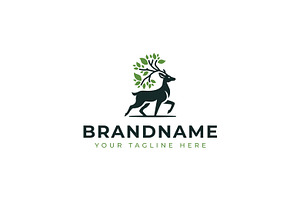 Deer Nature logo, a Branding & Logo Template by Pray Art Design Studio