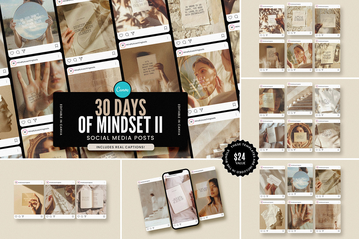 Wisdom & Mindset Quote Bundle, a Social Media Template by AndrewPixel (Photo 4 of 11)