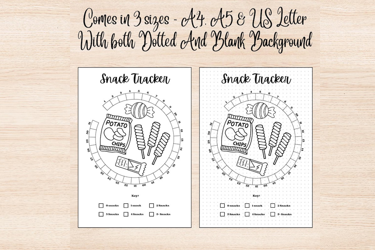 Monthly Habit Trackers BUJO Template, a Stationery Template by DigitalDoodlesToday (Photo 7 of 7)