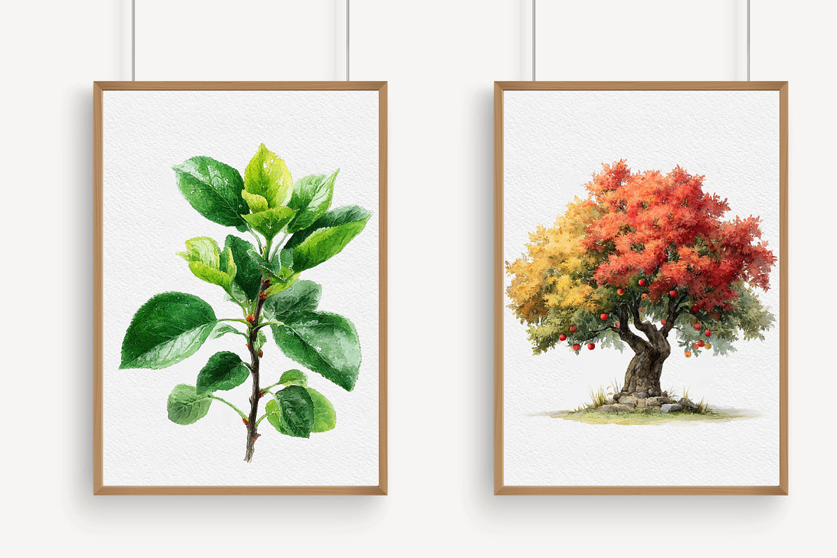 Orchard Watercolor Clipart PNG, an Illustration by Libby Wishes (Photo 7 of 7)