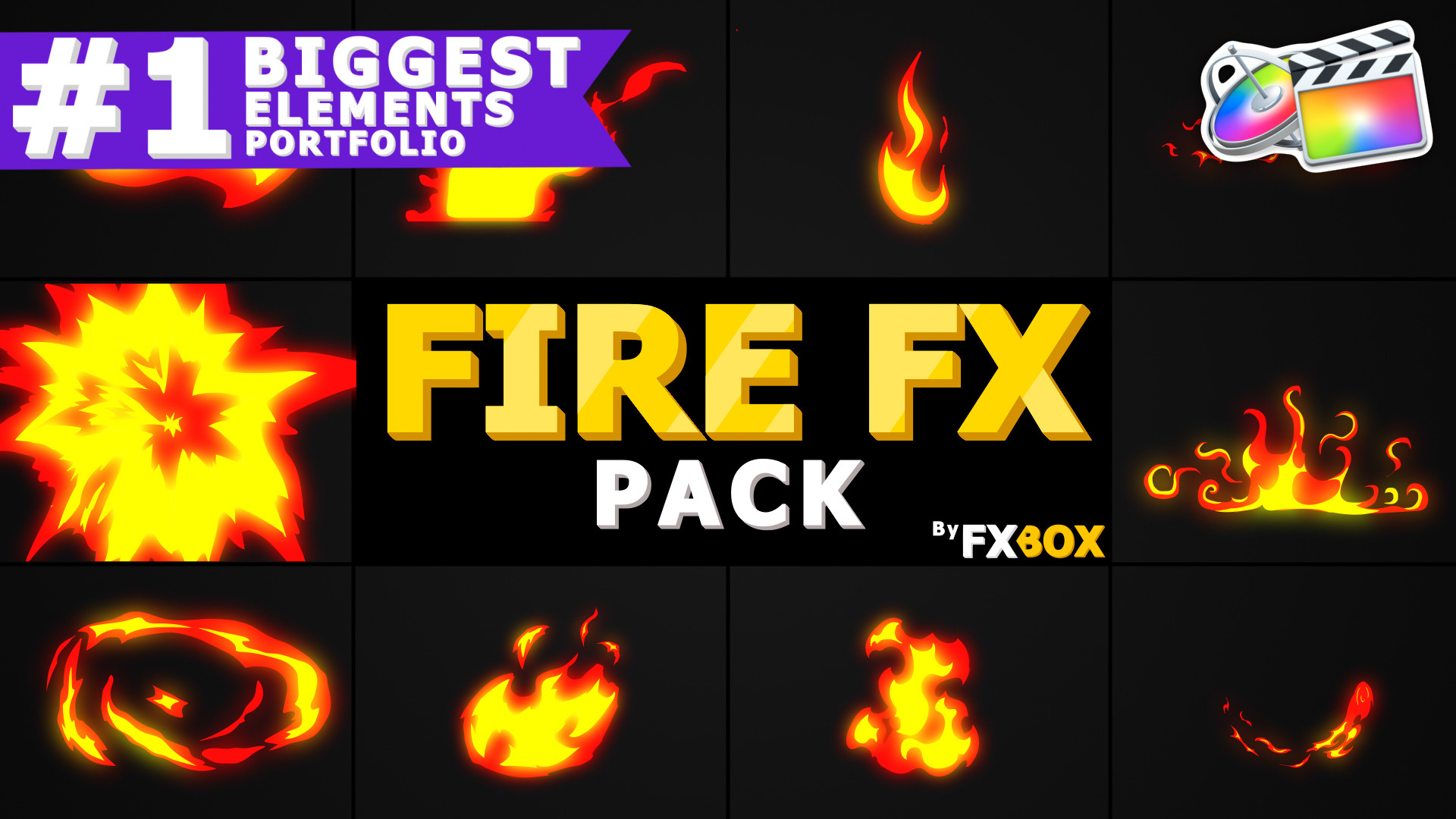 Hand Drawn FIRE Elements | FCPX, a Templates & Theme by FlashFXbox