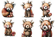 Red Panda with Emotion Clipart, an Illustration by DreamArtGraphic (Thumbnail 5 of 5)