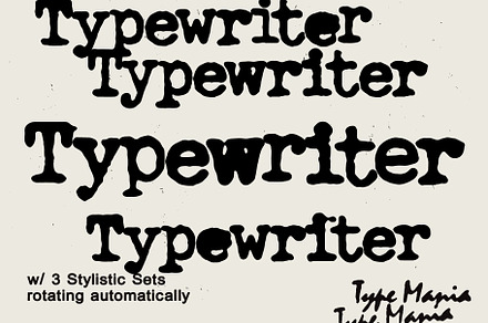 Typewriter TM – Distressed Typer, a Serif Font by Type Mania
