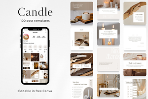 100 Candle Social Media Posts