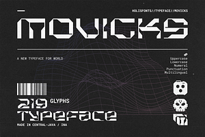 Movicks Typeface, a Sans Serif Font by 24Design Studios