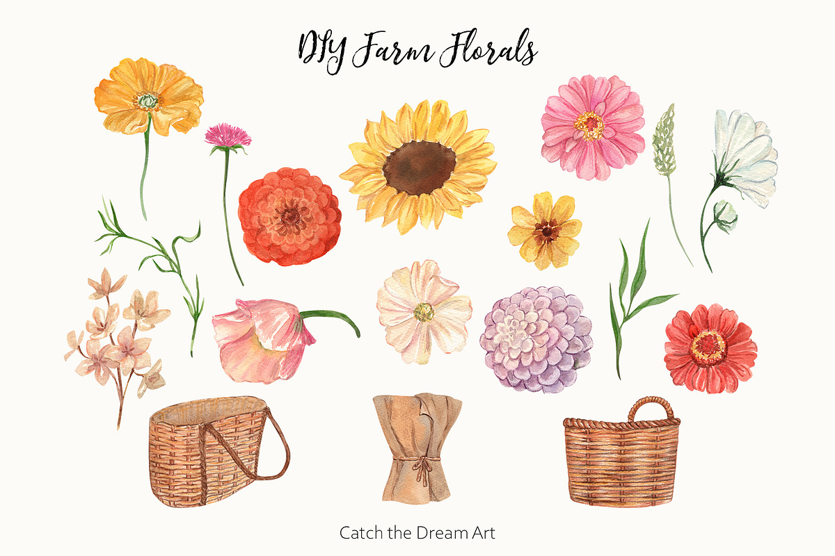 Fresh Off the Market Farm Watercolor, a Food Illustration by Catch the Dream Art (Photo 11 of 12)