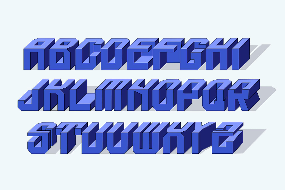 Isometric 3D alfabet, an Object Illustration by Pgmart (Photo 3 of 6)