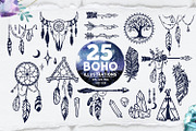 Bohema Spirit font and illustrations, a Script Font by BlackCatsMedia (Thumbnail 4 of 9)