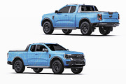 Super Cab 4x4 Pickup Wrap Mockup Set, a Product Mockup by Halal Graphic Studio (Thumbnail 10 of 15)