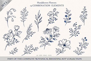 Handdrawn Flowers - Botanical Design