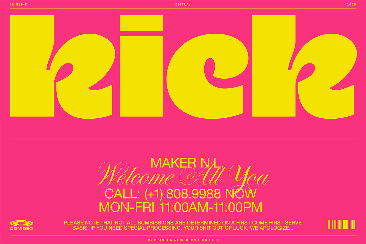 BN Blink, a Sans Serif Font by Bnick (Photo 13 of 16)