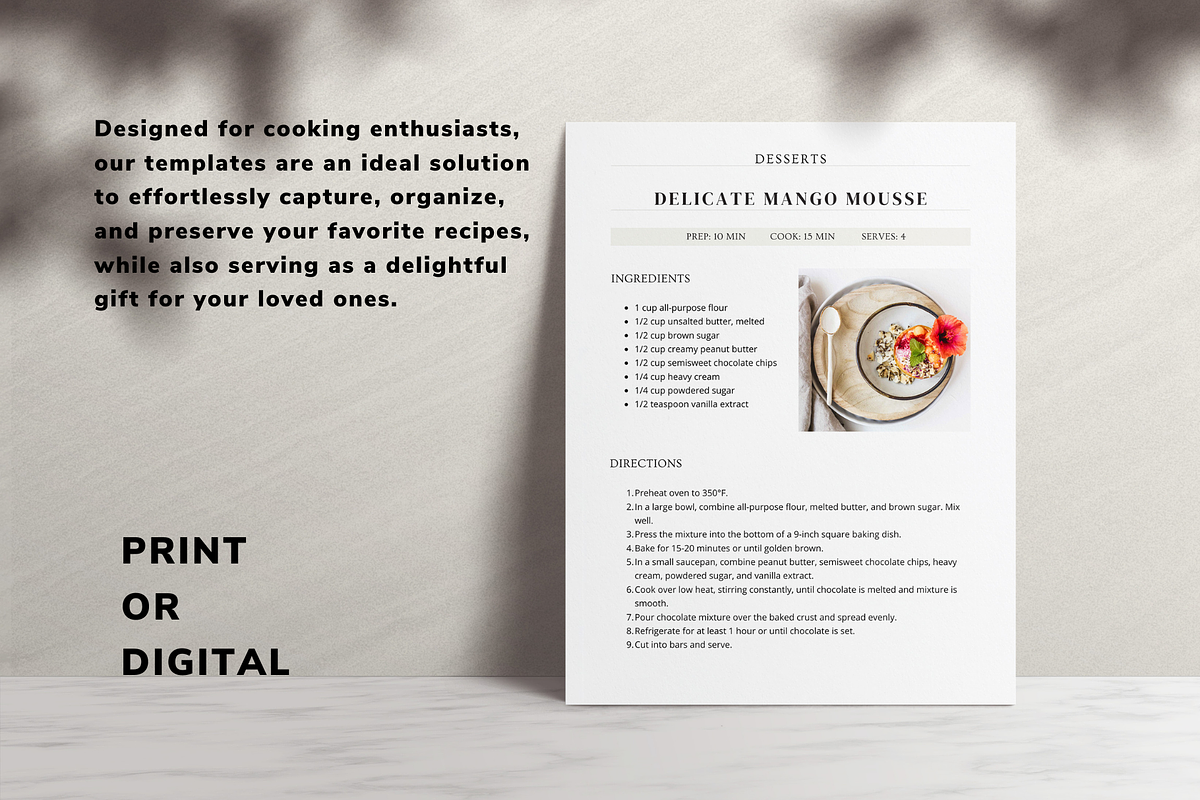 Modern Recipe Template Canva, a Card Template by OrganizationOasisRo (Photo 7 of 10)