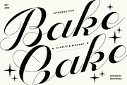 Bake Cake Script Typeface, a Script Font by delipensil (Thumbnail 1 of 9)