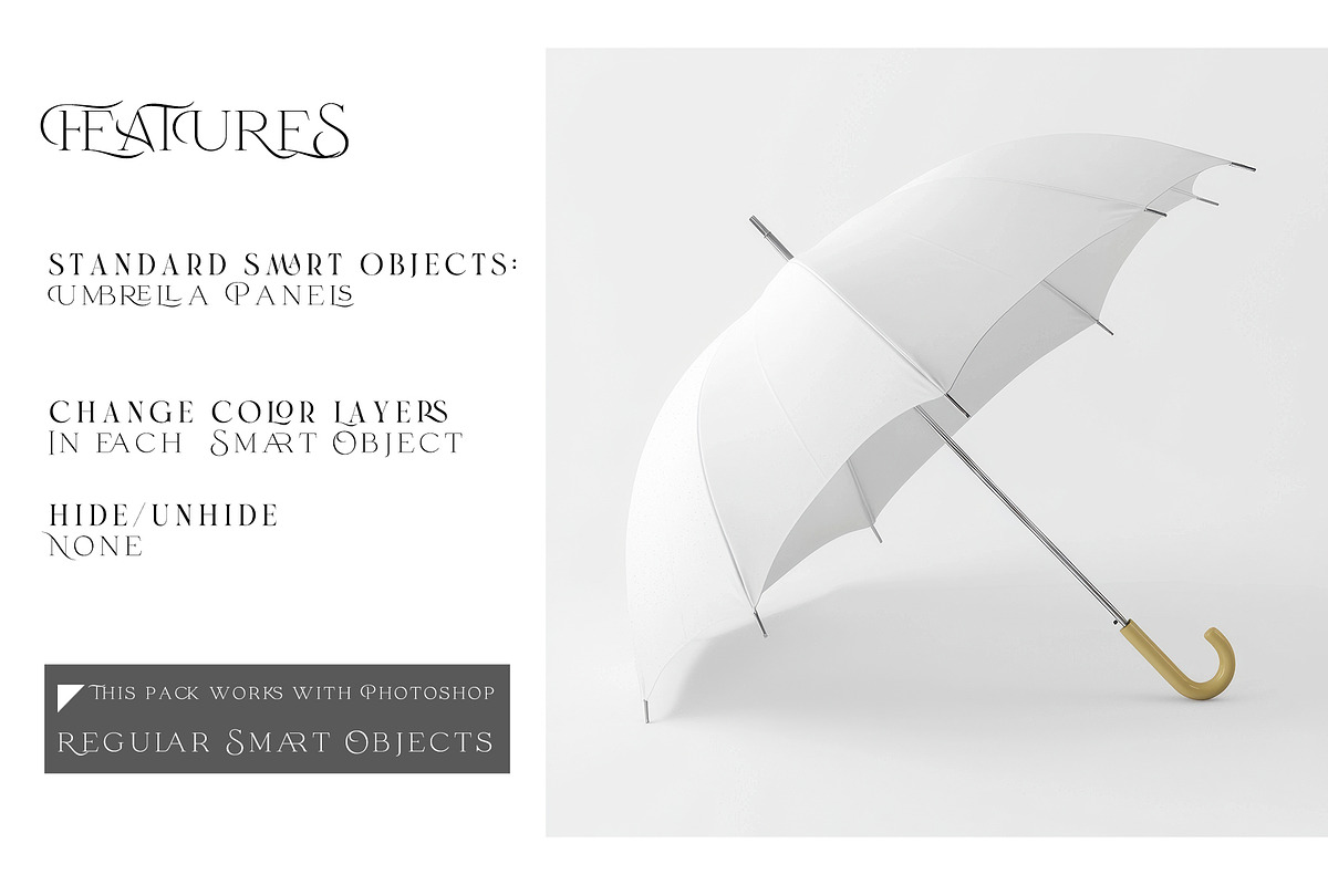 Umbrella Mockups with Smart Objects, a Product Mockup by mock-ups (Photo 3 of 11)