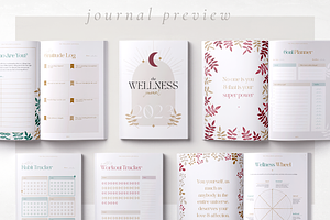 Wellness Journal Canva & Printable