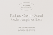 Bela | Podcast Canva Template, a Social Media Template by With Faith & Love (Thumbnail 2 of 12)