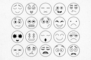 Emoji Faces Line Art, an Emoji Icon by Tekuni (Thumbnail 5 of 9)