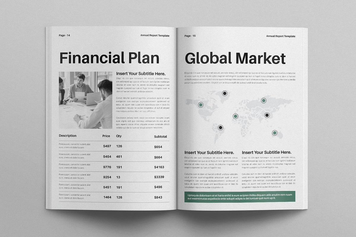 Annual Report Template, a Brochure Template by E-Type (Photo 6 of 7)