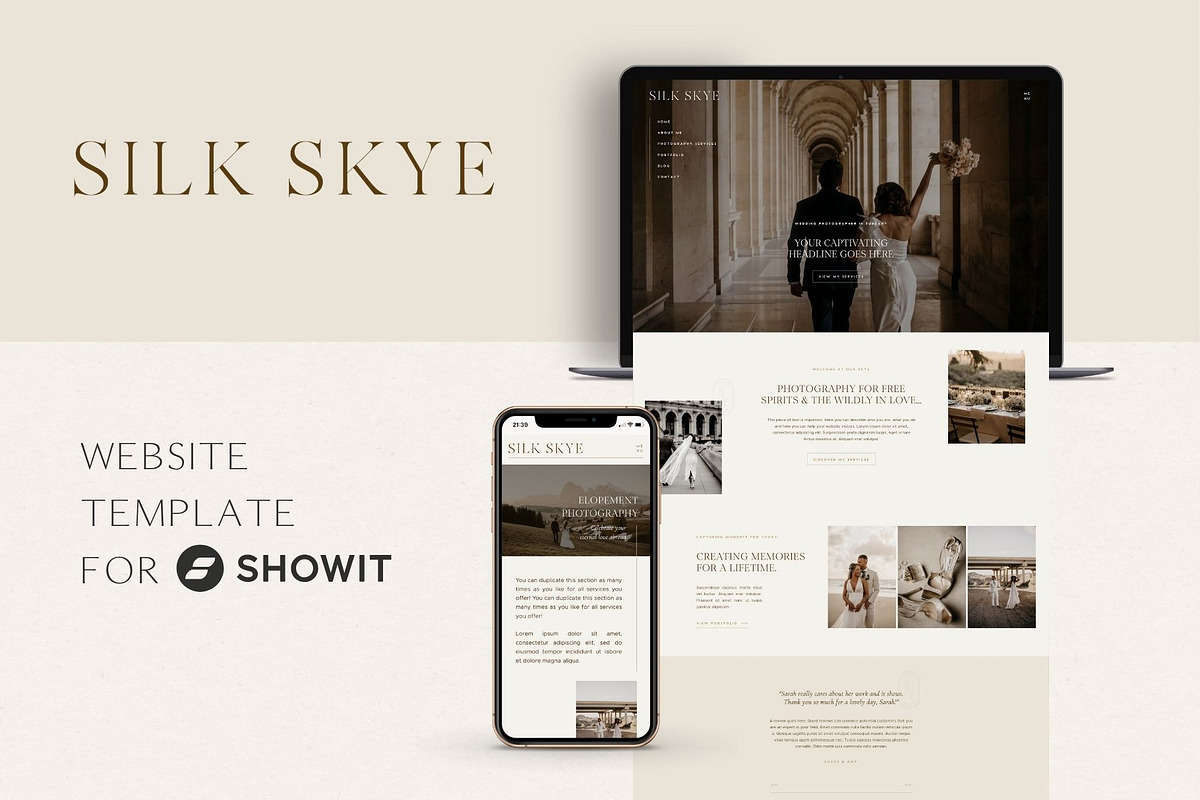 Aesthetic Showit Website Template, a Websites & App Template by Wonderlik Webdesign (Photo 1 of 8)