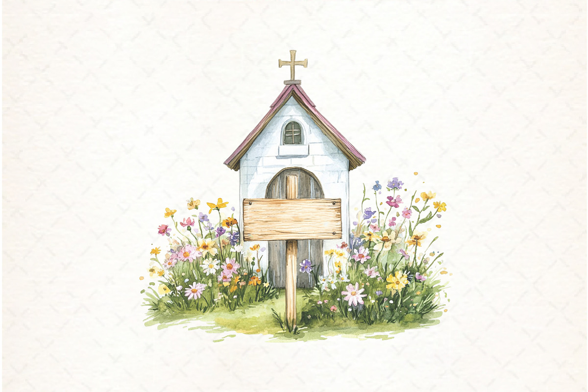 Christian Rustic Easter Clipart, an Illustration by Watercolor design (Photo 12 of 13)