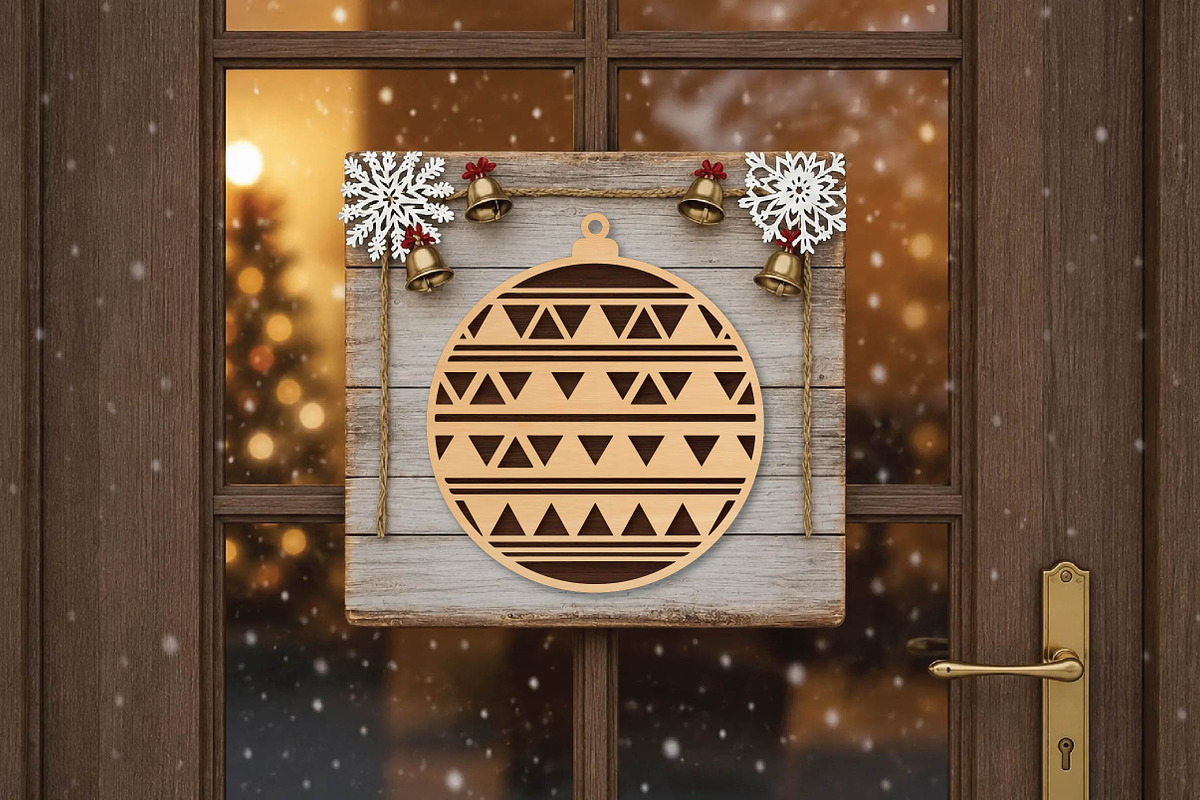 Geometric Christmas Ornament SVG, an Object Graphic by DreamPrint404 (Photo 2 of 4)