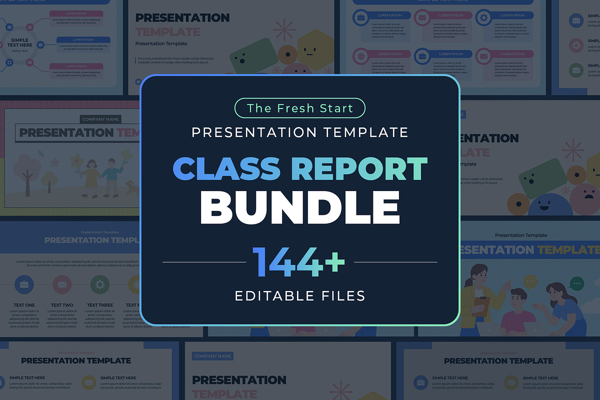 The Fresh Start: Class Report Bundle, a Presentation Template by CreativeUP (Photo 1 of 6)