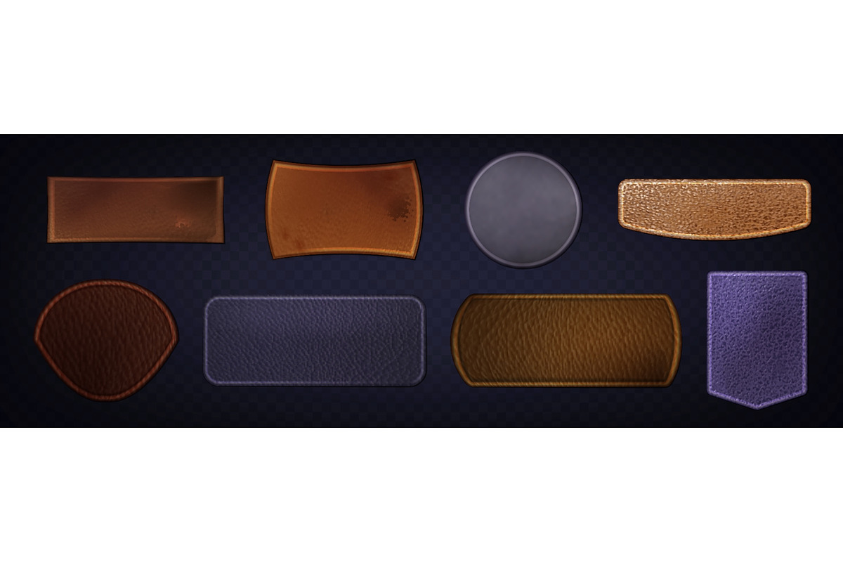 Vintage leather patches with, an Object Illustration by art PVP - market (Photo 1 of 3)