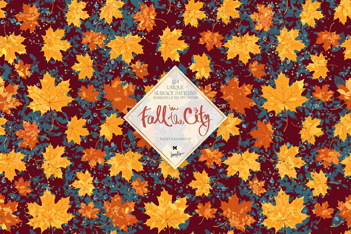 Fall City Hand Drawn Autumn Patterns, a Pattern Graphic by KaramfilaS (Photo 17 of 21)