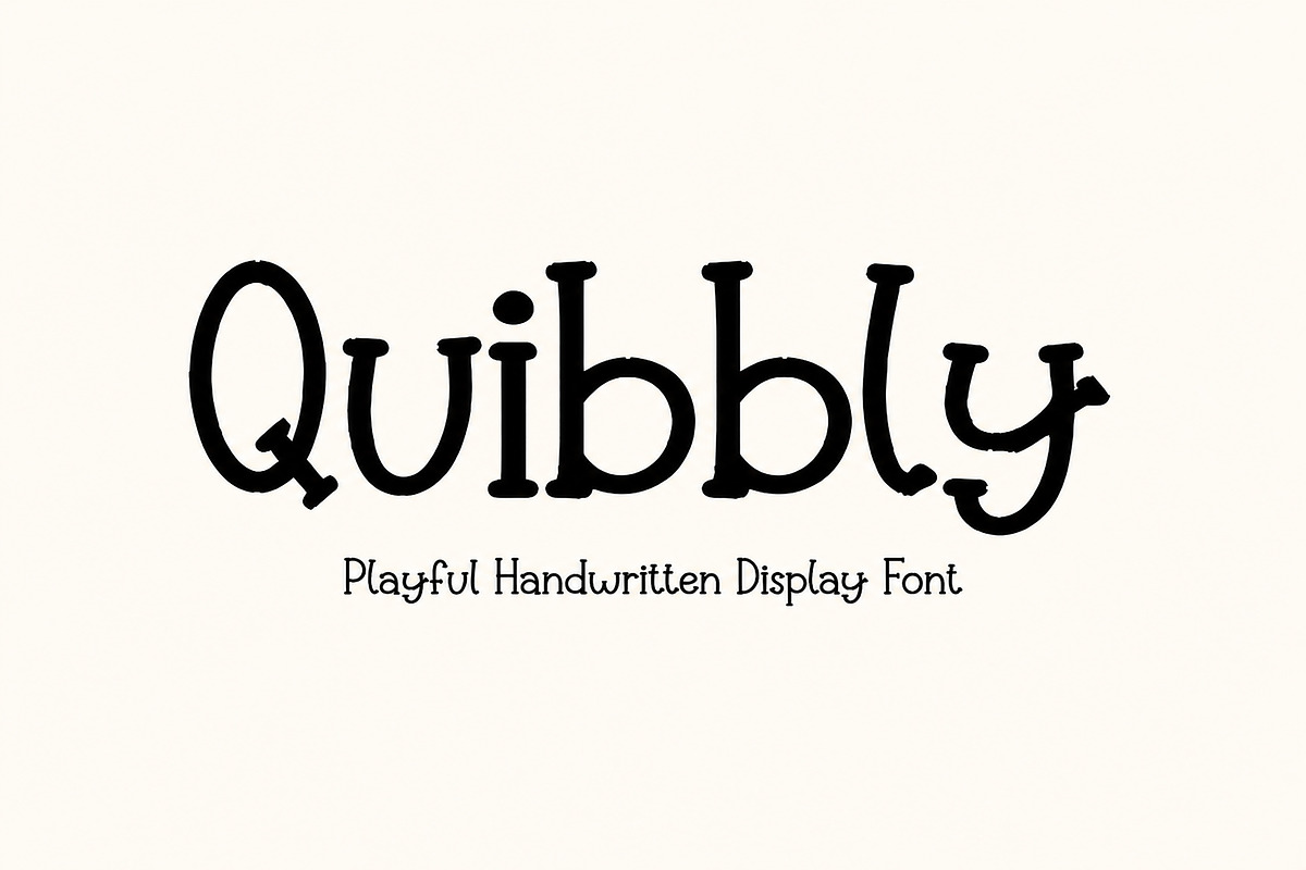 Quibbly – Playful Handwritten Font, a Handwritten Font by Wow Magic (Photo 1 of 5)