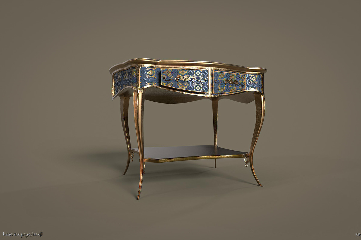 Vintage furniture set_1, a Furniture 3D Model by Snji | 3D Models (Photo 14 of 16)