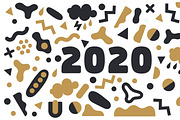 2020 New Year vector background set, a Decorative Illustration by OLLYSWEATSHIRT DSGN INC. (Thumbnail 4 of 5)